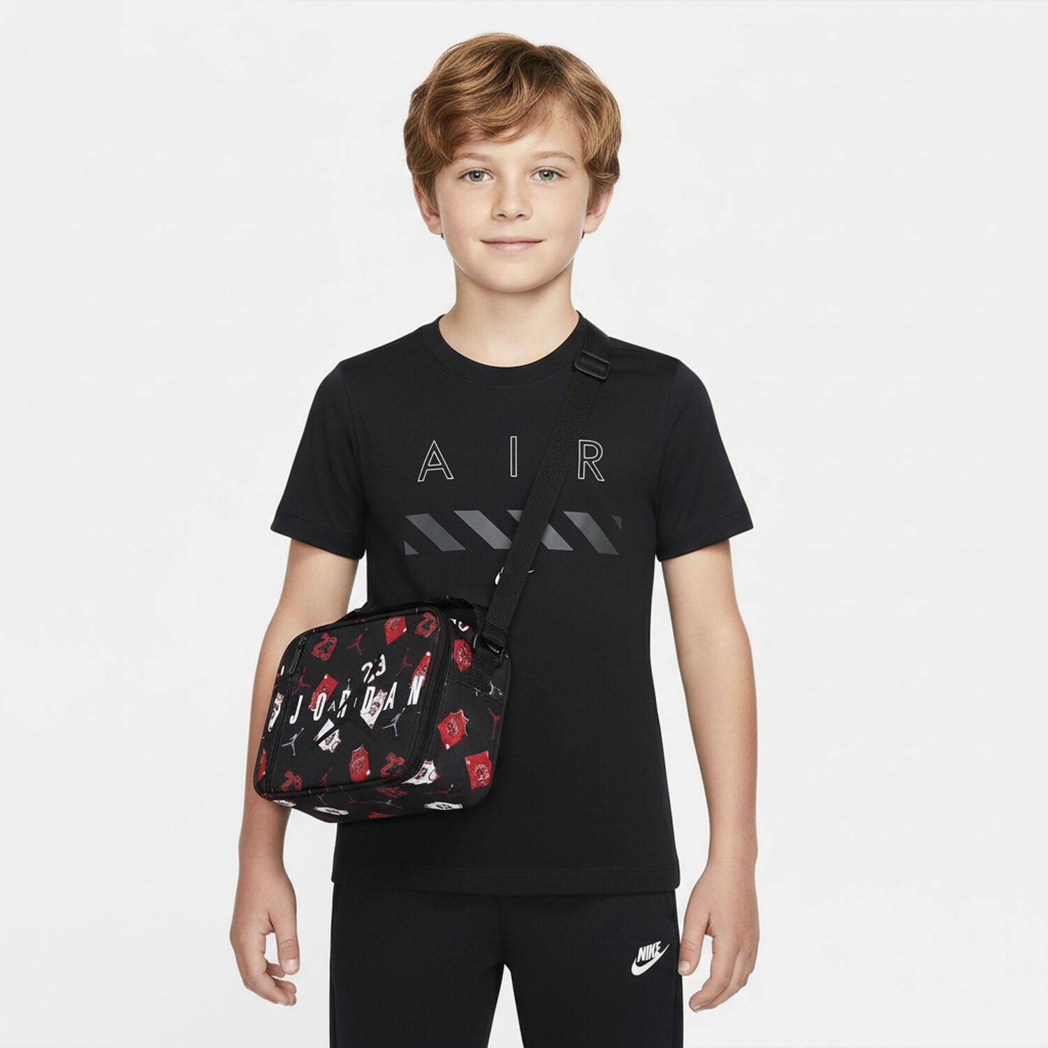 Boys Black Logo T-Shirt, 1, hi-res