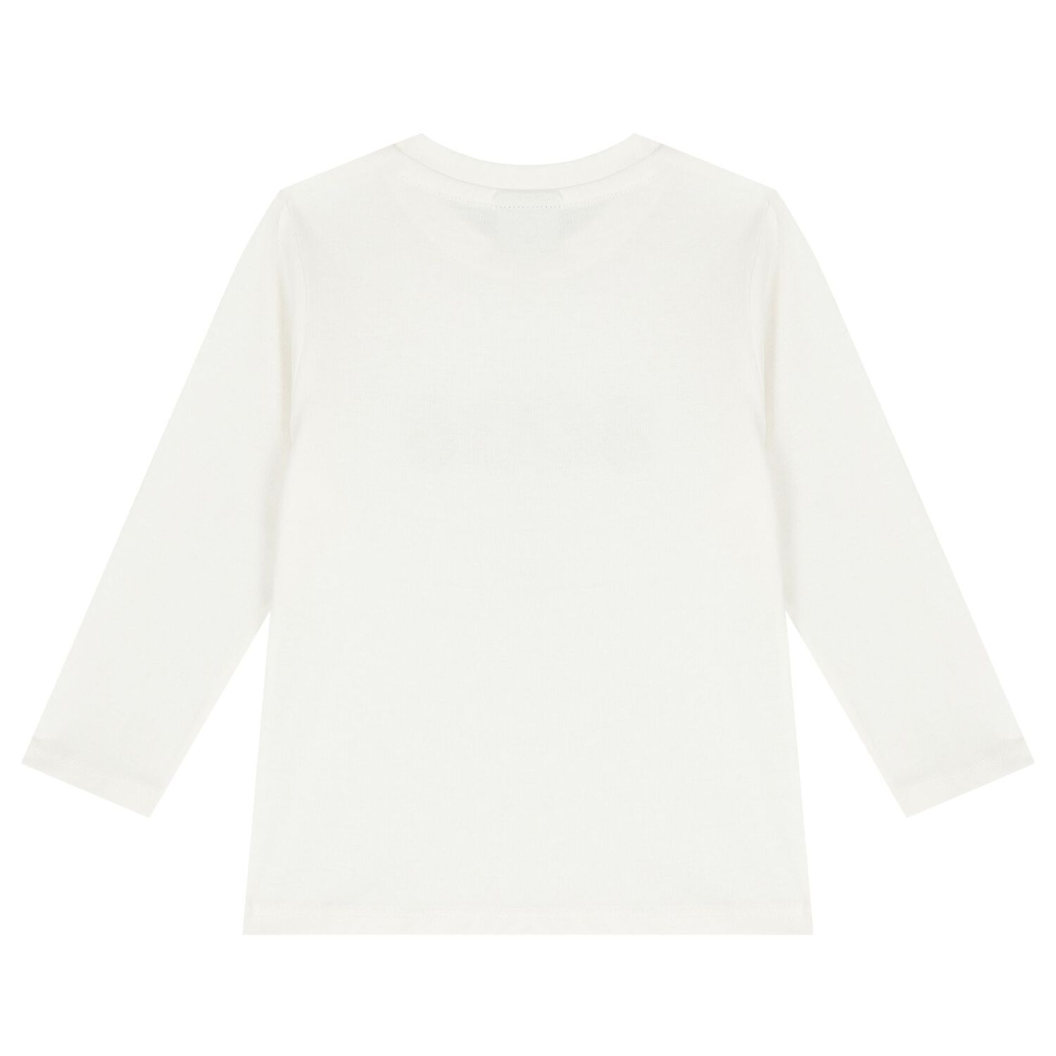 Baby Boys Ivory Logo Long Sleeve Top, 1, hi-res