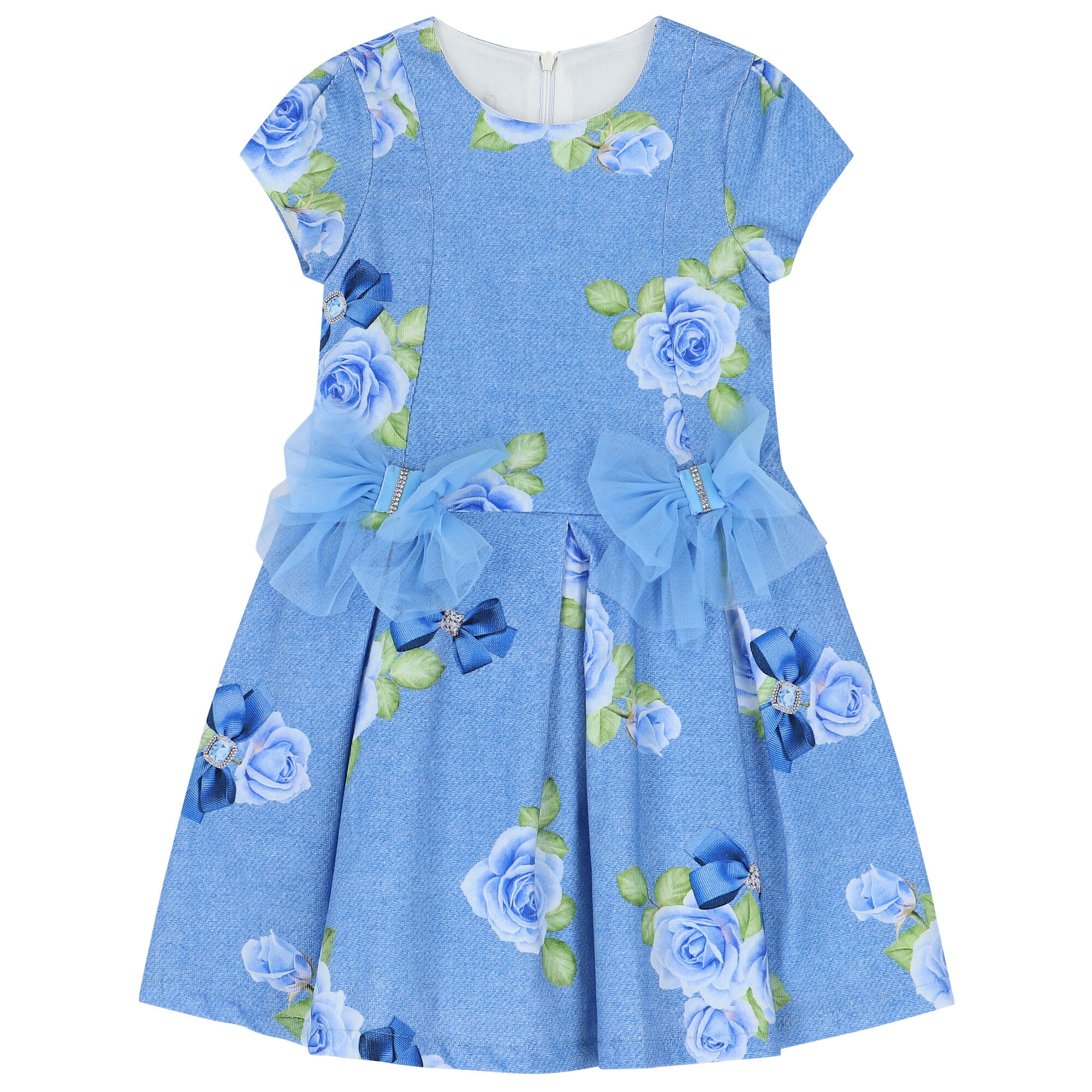 Baby girl blue floral dress deals