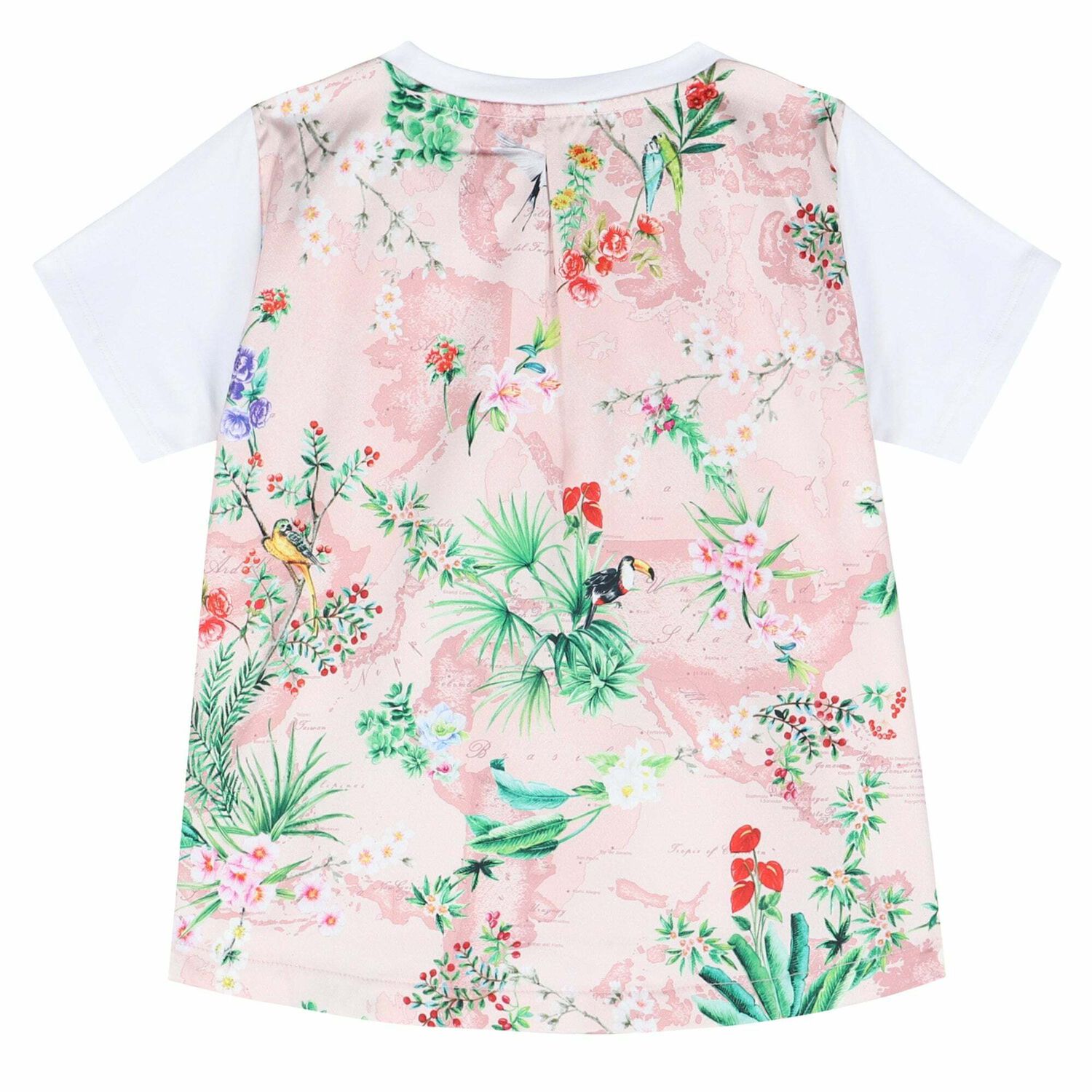 Girls White Embellished Logo T-Shirt, 1, hi-res