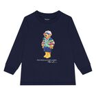 Baby Boys Navy Blue & Yellow Logo Tracksuit, 1, hi-res