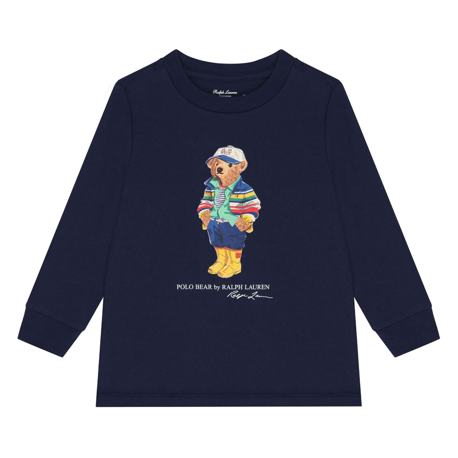 Baby Boys Navy Blue & Yellow Logo Tracksuit, 1, hi-res