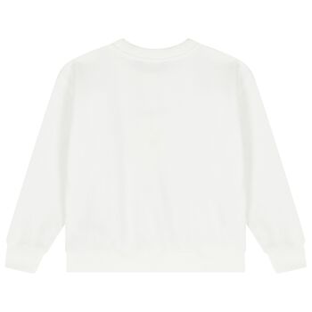 Girls White Polo Bear Sweatshirt