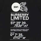 Boys Black Logo Cotton T-Shirt, 3, hi-res