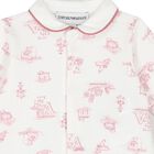 Baby Girls Ivory & Pink Logo Babygrow, 2, hi-res