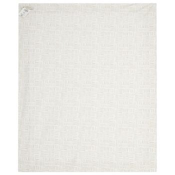 White & Beige Geo Map Baby Blanket