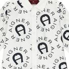 Younger Boys White & Black Logo Shirt, 1, hi-res