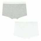 Boys White & Grey Boxer Shorts ( 2-Pack ), 1, hi-res
