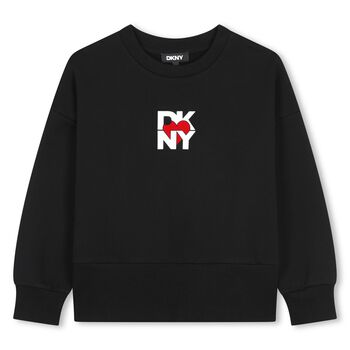 Girls Black Logo Sweatshirt