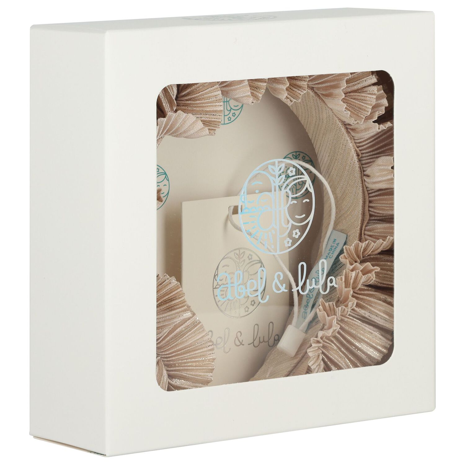 Girls Gold Pleated Ruffled Headband, 3, hi-res