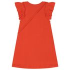 Girls Orange Dress Set, 3, hi-res