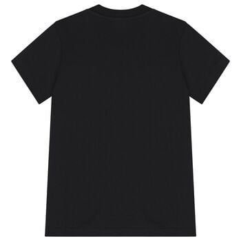 Boys Black Zig Zag Logo T-Shirt