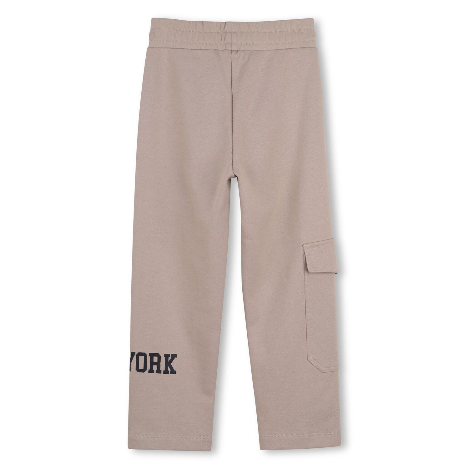 Boys Beige Logo Cargo Trousers, 1, hi-res