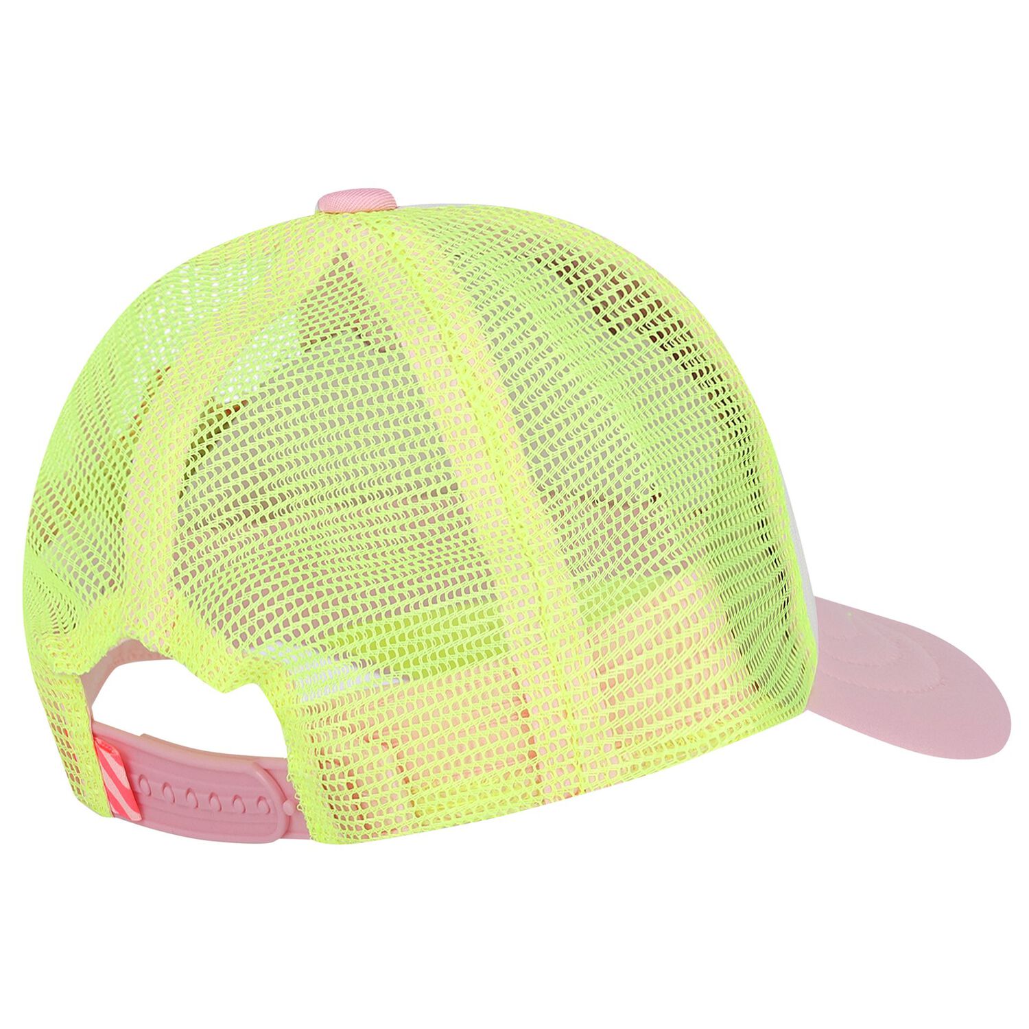 Girls White, Neon Yellow & Pink Logo Cap, 1, hi-res