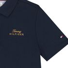 Boys Navy Blue Logo Polo Shirt , 1, hi-res