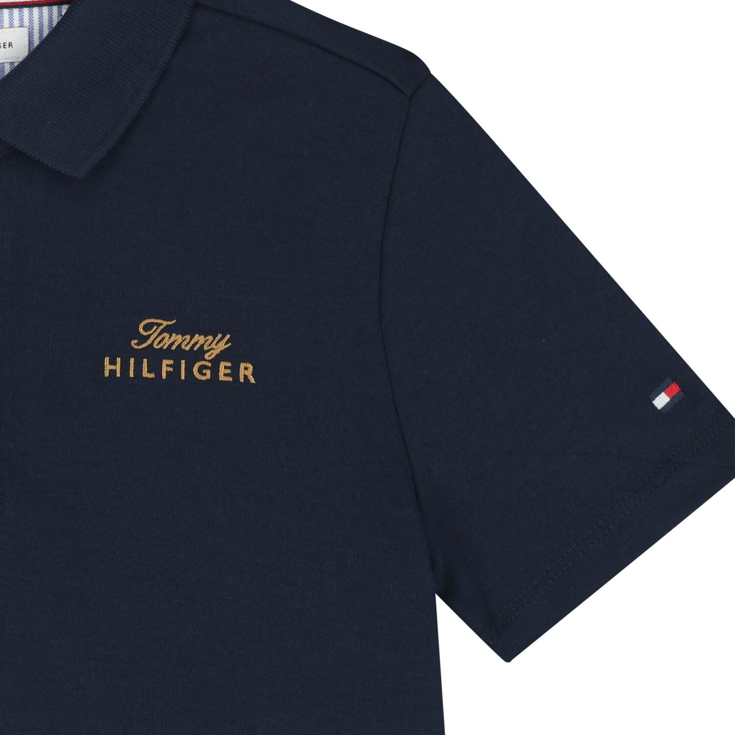 Boys Navy Blue Logo Polo Shirt , 1, hi-res