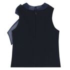 Girls Navy Blue Bow Sequin Skirt Set, 1, hi-res