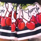 Girls White & Red Cherry Print Skirt, 1, hi-res