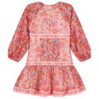 Girls Pink Floral Dress, 1, hi-res