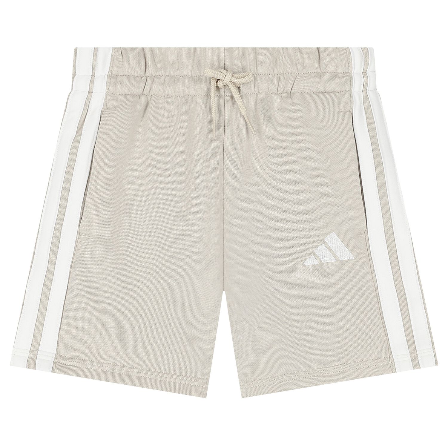 Beige Logo Shorts, 1, hi-res