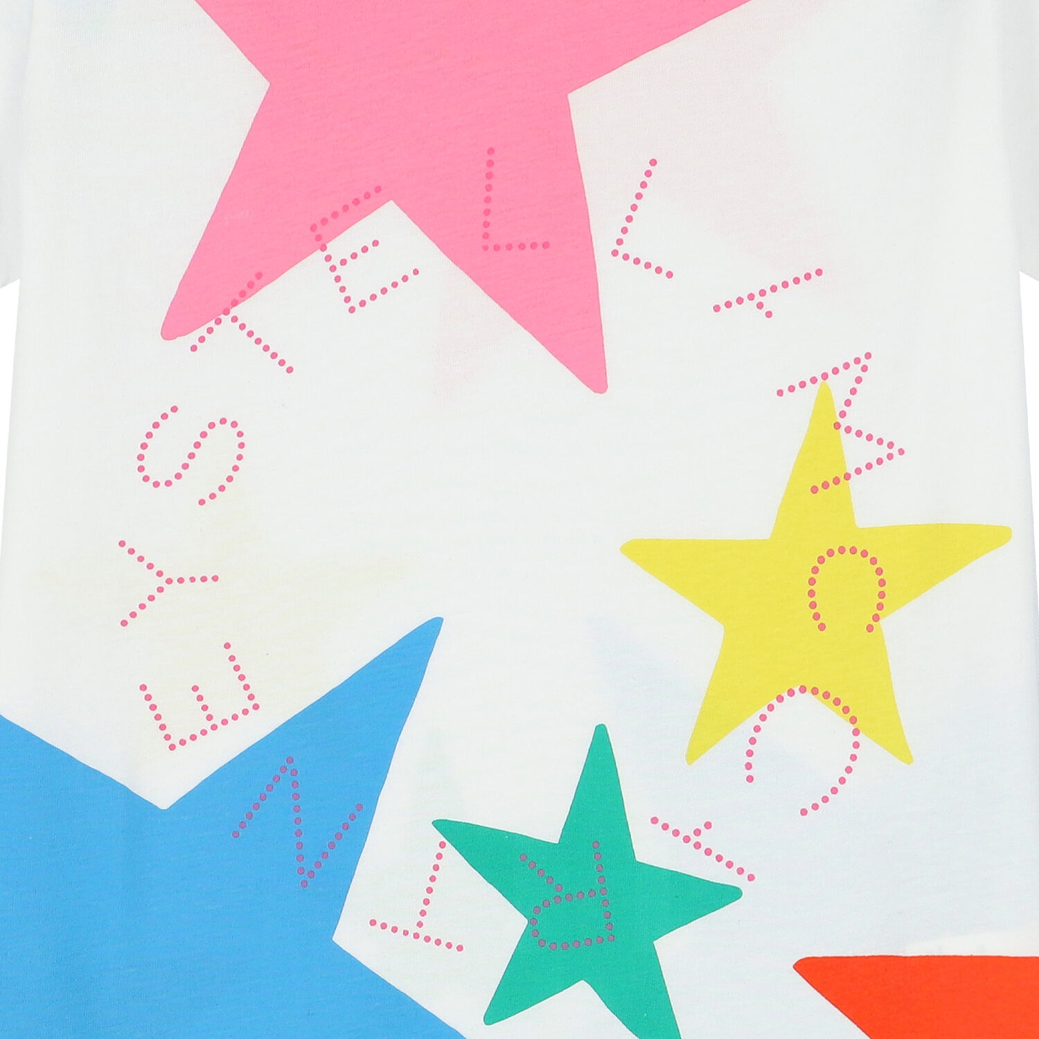 Girls White Stars Logo T-Shirt, 1, hi-res