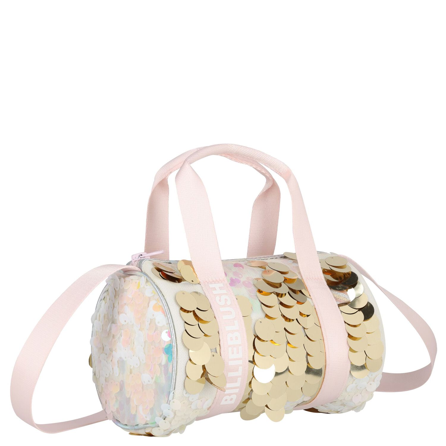 Girls Pink & Gold Sequin Bag, 1, hi-res