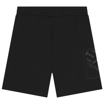 Boys Black Logo Shorts