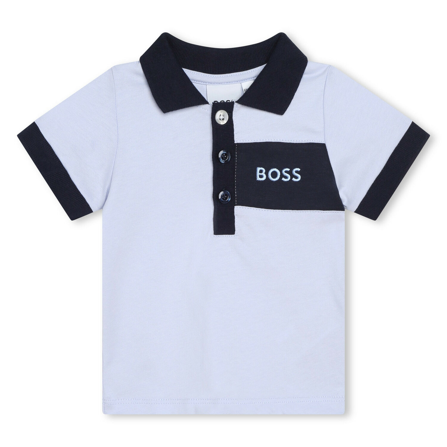 Baby Boys Blue Logo Polo Shorts Set, 1, hi-res image number null