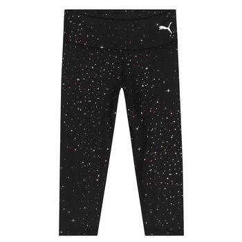 Girls Black Logo Leggings