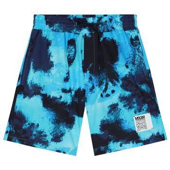 Boys Blue Logo Swim Shorts