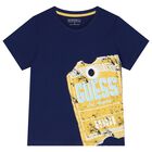 Boys Navy Logo T-Shirt, 3, hi-res