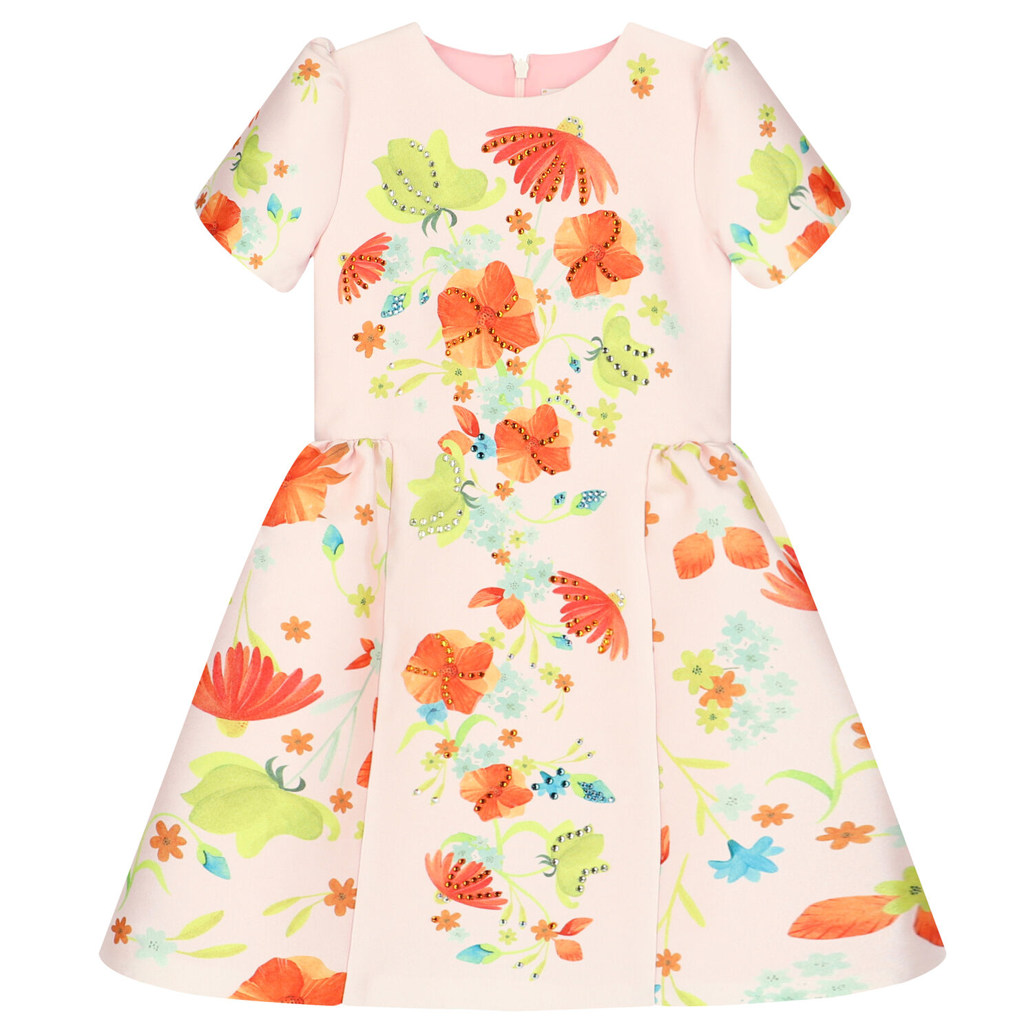 Girls Pink Crystal Special Occasion dress, 1, hi-res image number null