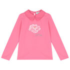 Girls Pink Floral Skirt Set, 1, hi-res