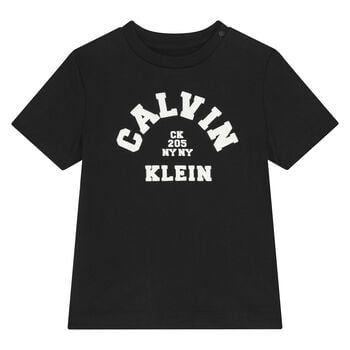 Younger Boys Black Logo T-Shirt