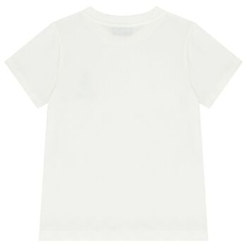White Teddy Bear Logo T-Shirt