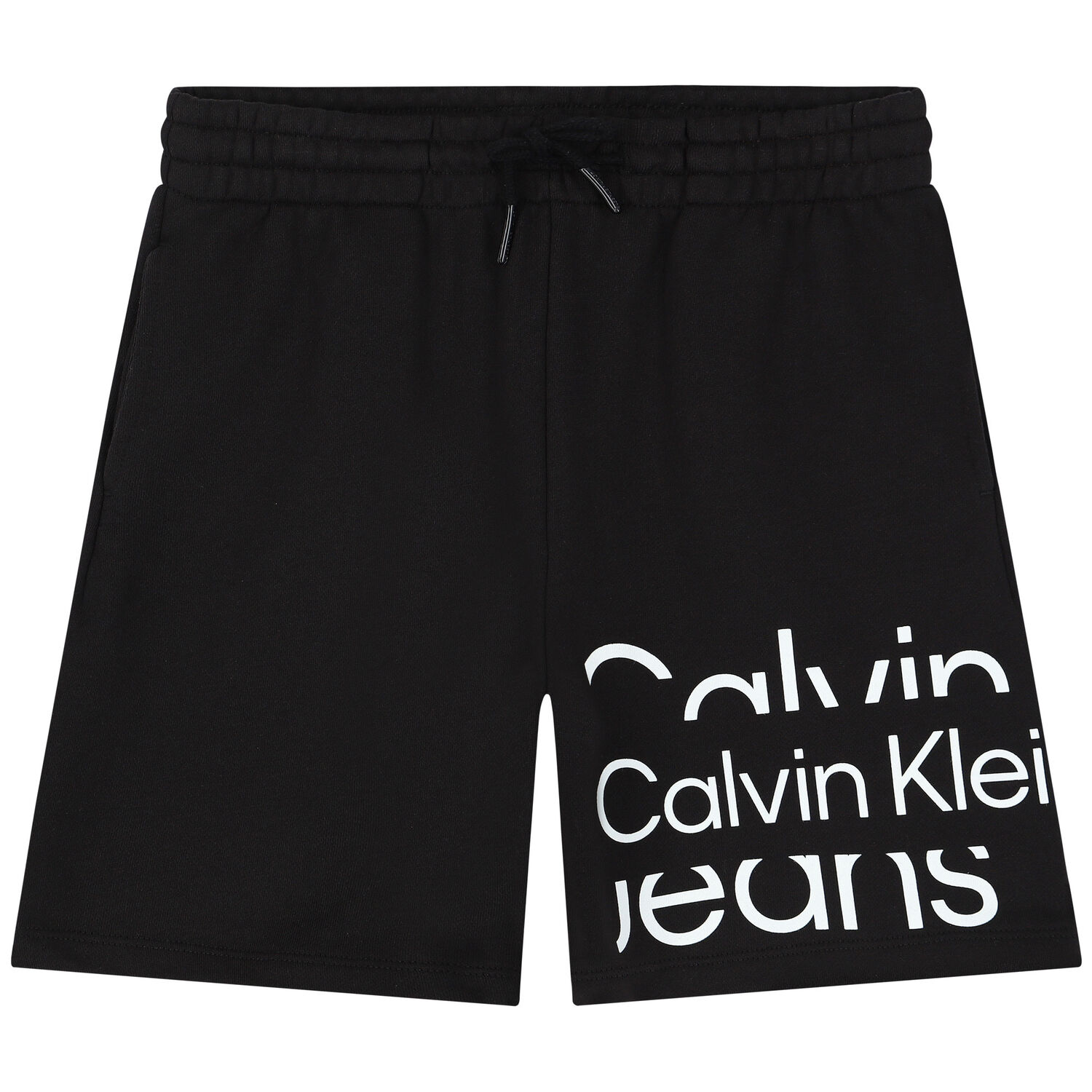 Boys Black Logo Shorts, 1, hi-res