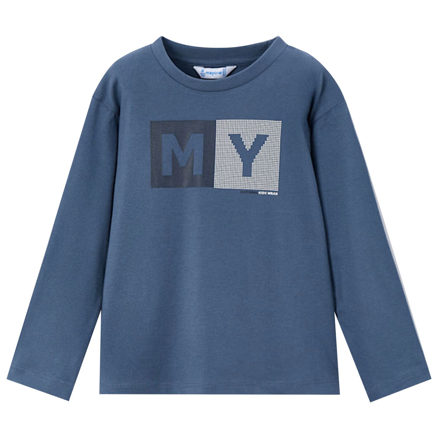 Boys Blue Logo Long Sleeve Top, 5, hi-res image number null