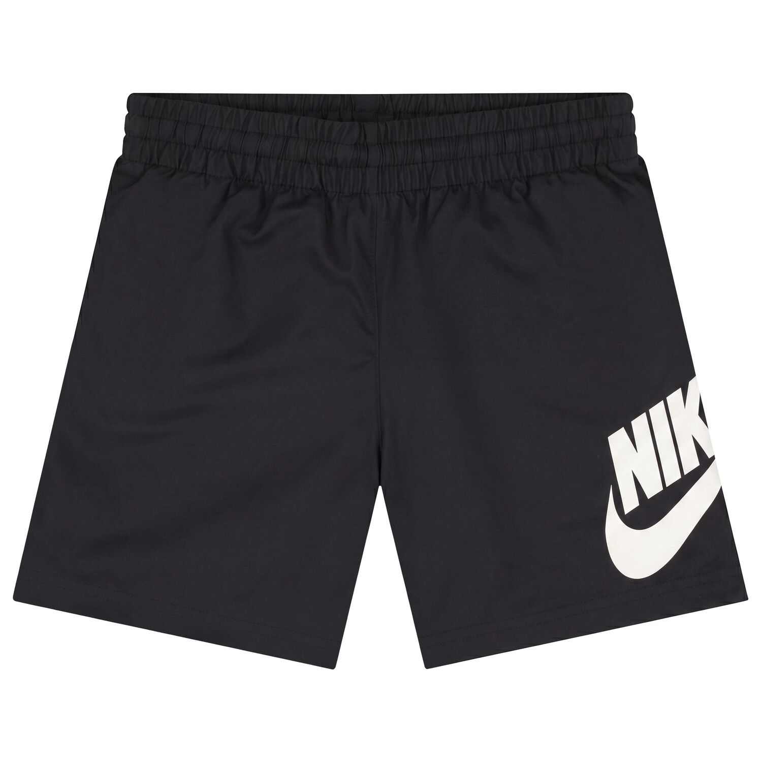 Boys Black Logo Shorts, 1, hi-res