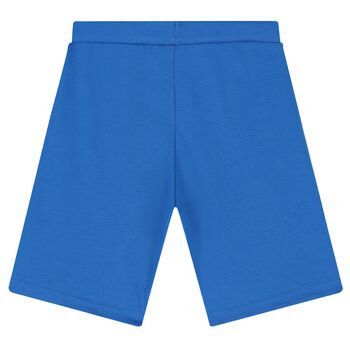 Boys White & Blue Dinosaur Shorts Set