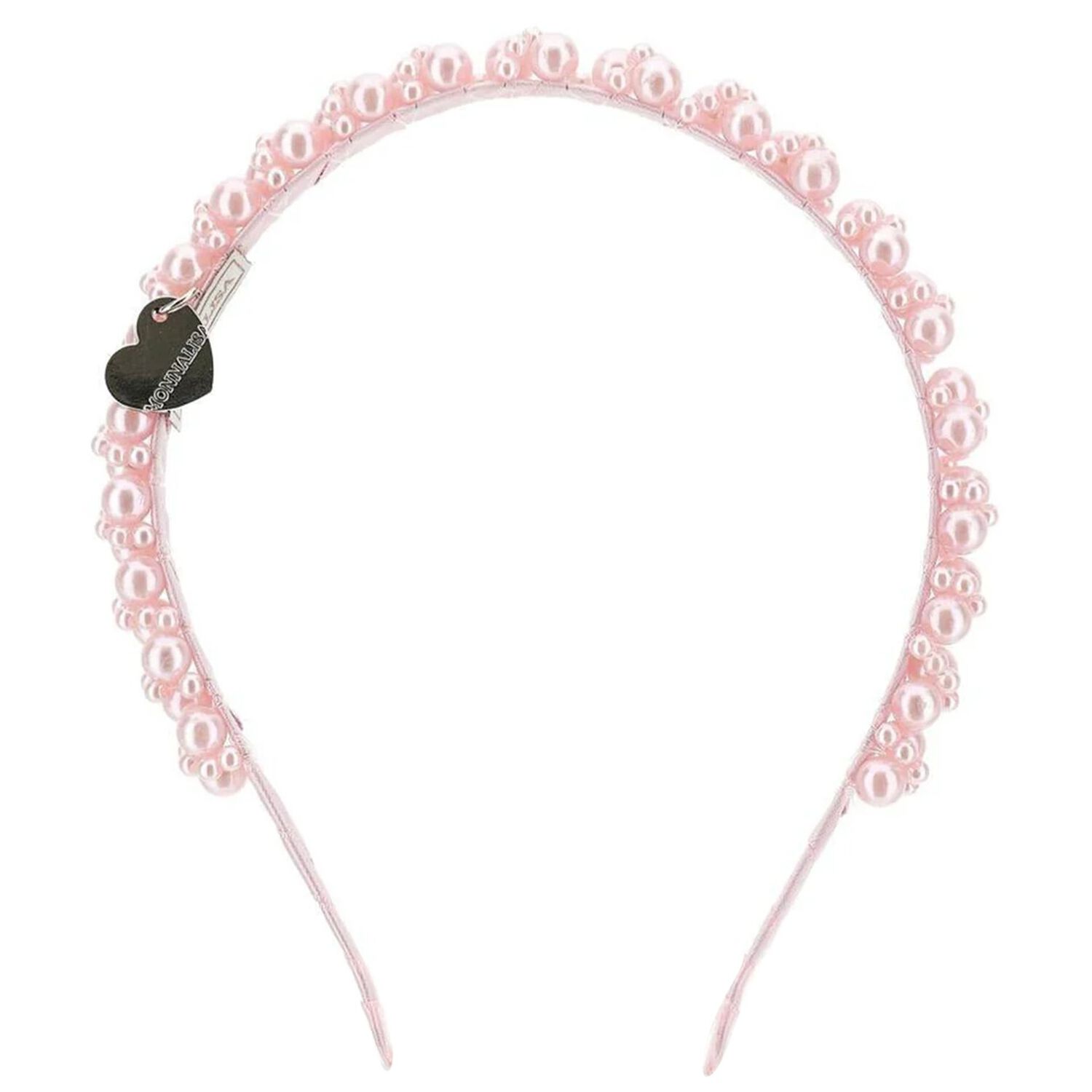 Girls Pink Embellished Pearl Headband, 2, hi-res