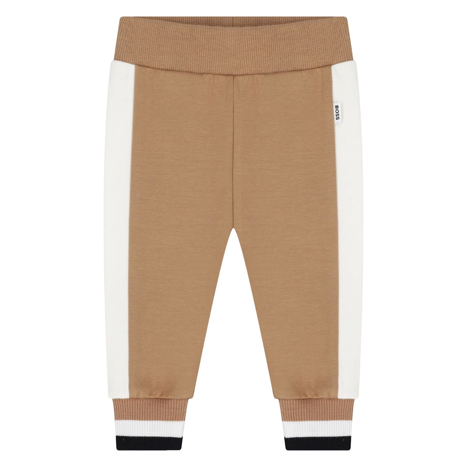 Baby Boys Beige Logo Tracksuit Set, 1, hi-res