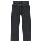 Boys Black Denim Jeans, 1, hi-res