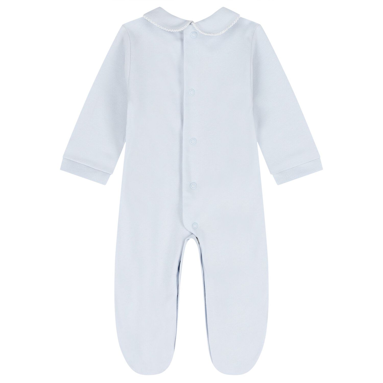 Baby Boys Blue Smocked Babygrow Gift Set, 1, hi-res