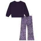 Girls Purple Logo Leggings Set, 1, hi-res