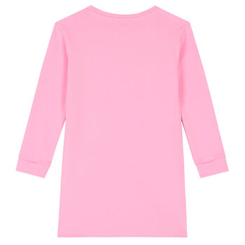 Girls Pink Logo Dress
