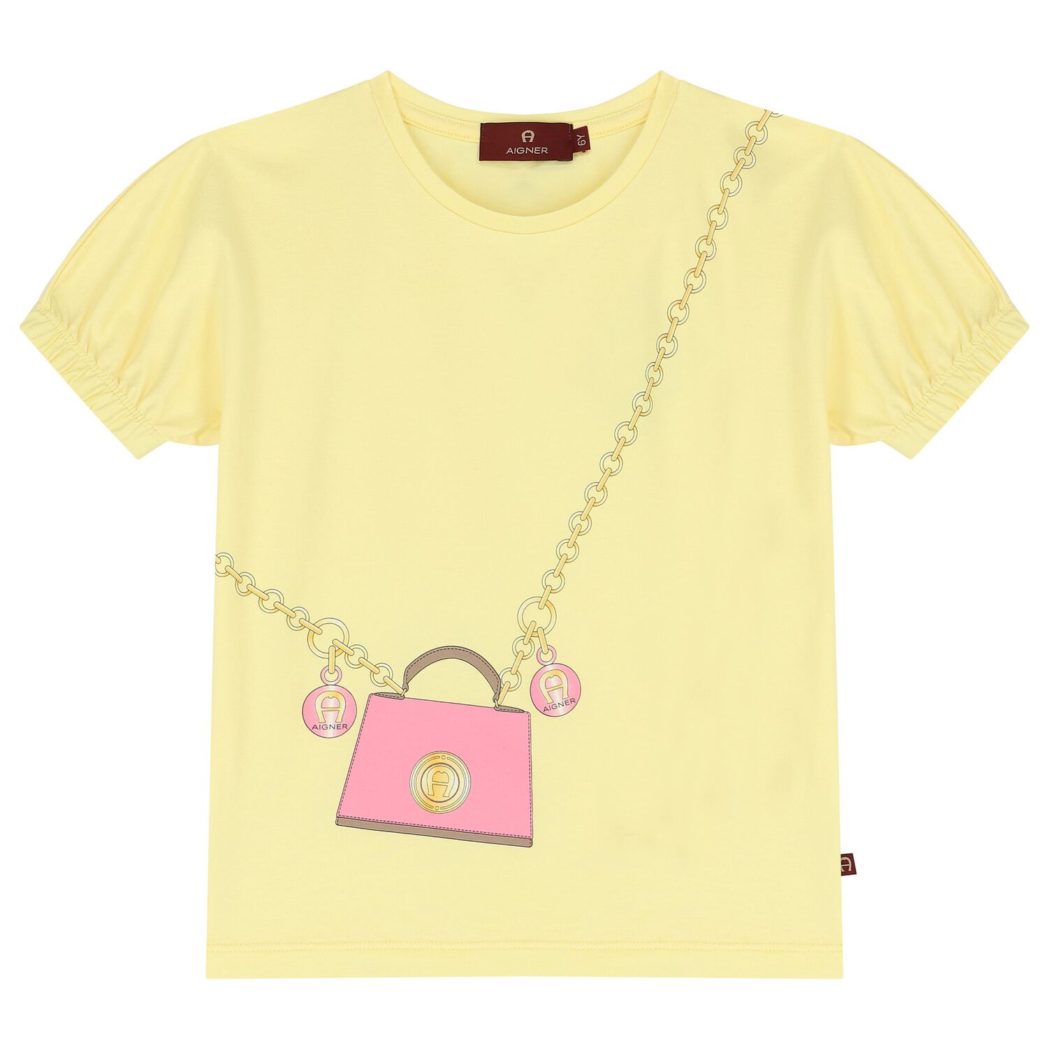 Girls Yellow Logo Bag T-Shirt, 1, hi-res image number null