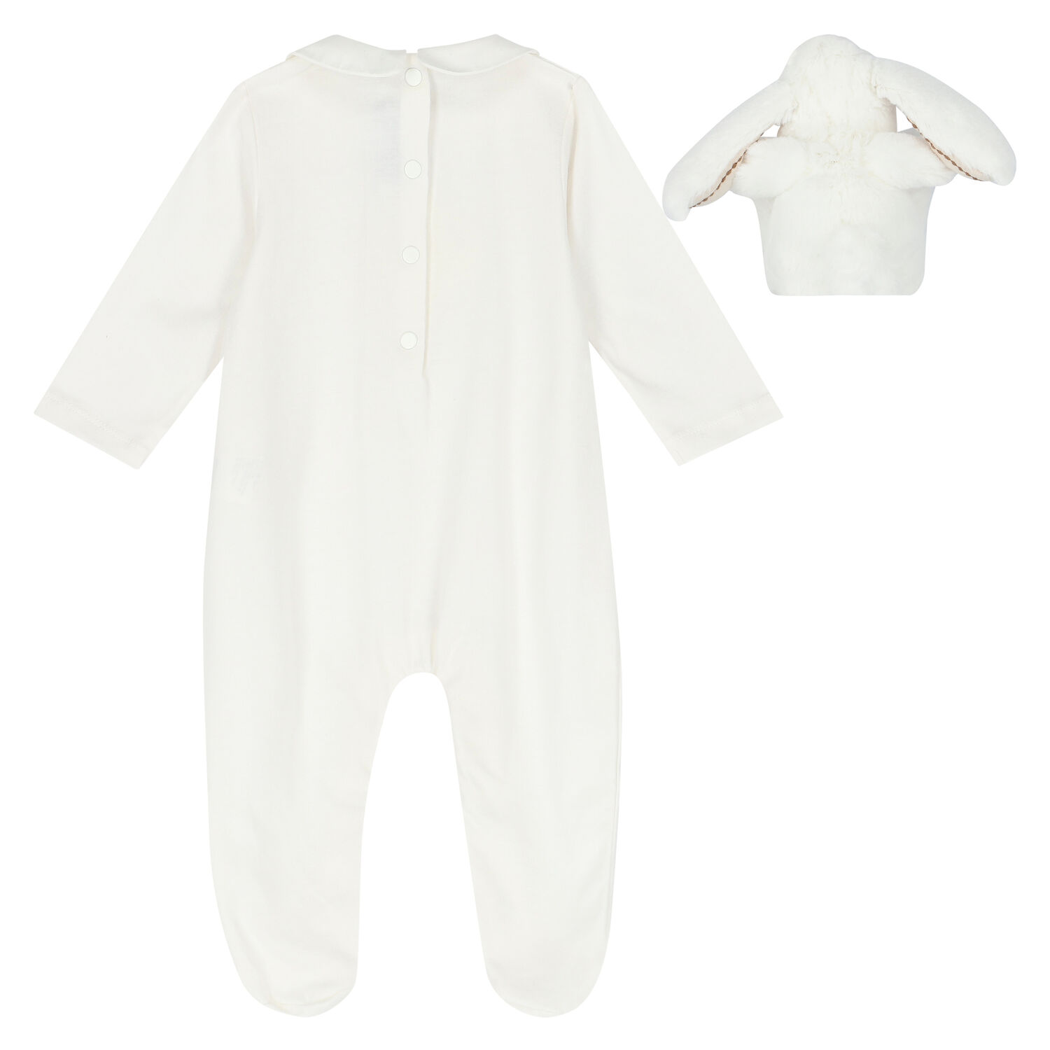 Ivory Rabbit Babygrow Set, 1, hi-res