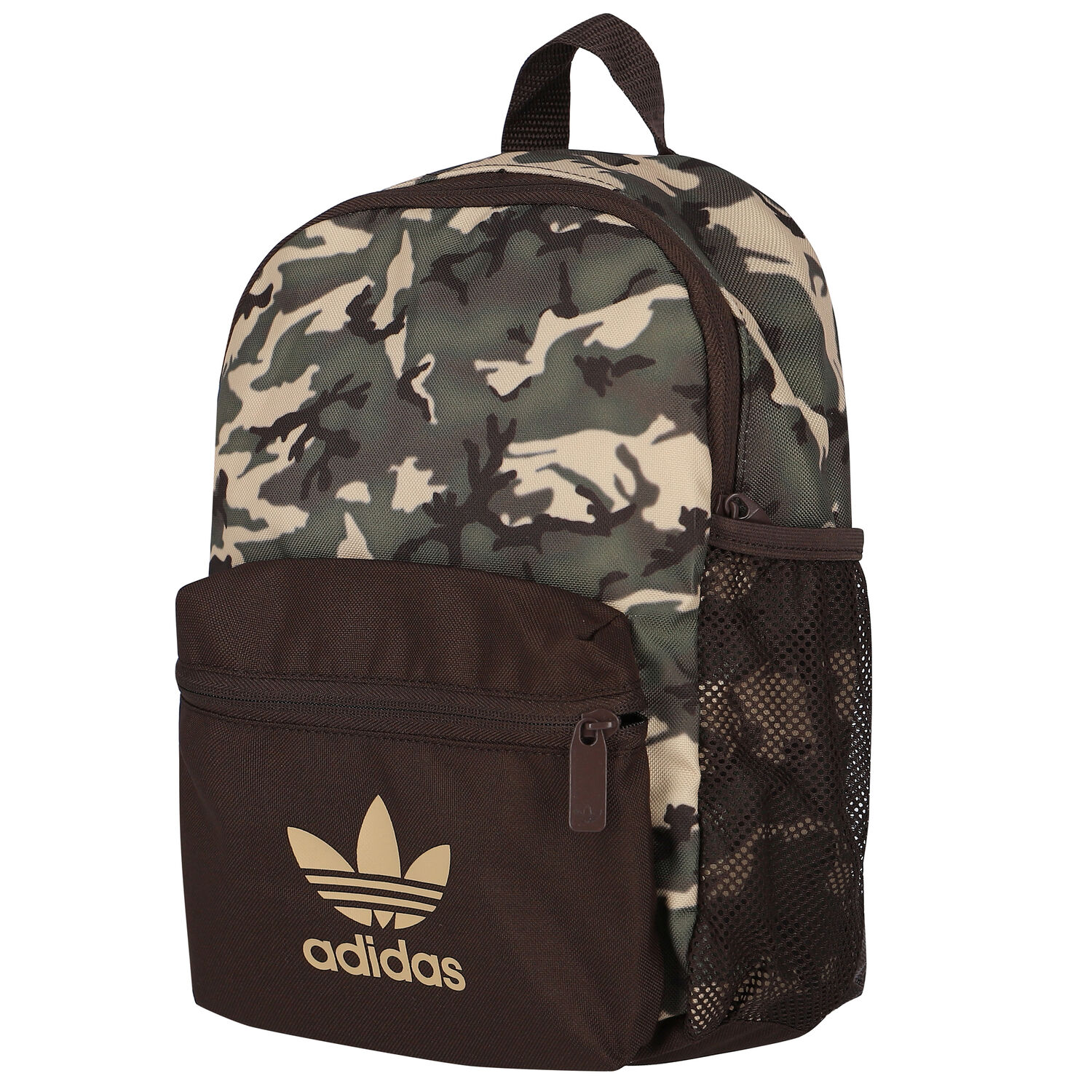 Khaki Green Camouflaged Logo Backpack 31CM, 1, hi-res