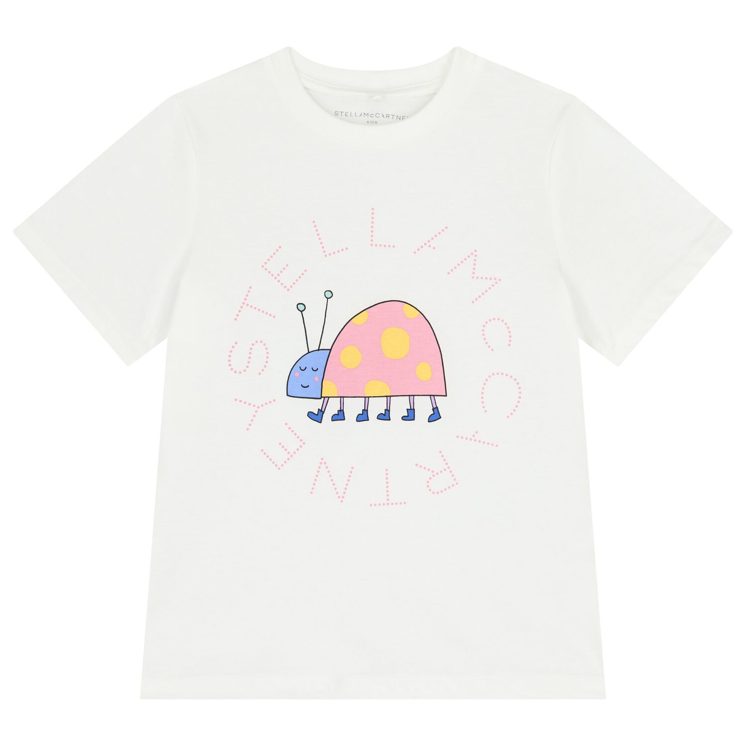Girls White Logo & Bug T-Shirt, 1, hi-res