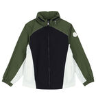 Boys Navy, Khaki & White Logo Jacket, 1, hi-res